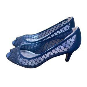 Adrianna Papell size 9 Navy-worn for 2 hours